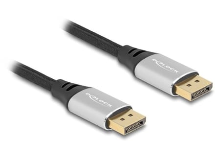 Delock DisplayPort kabel | DP2.1 (10K 60Hz) | UHBR10 (40Gbit/s) | metaal/nylon | 1 meter
