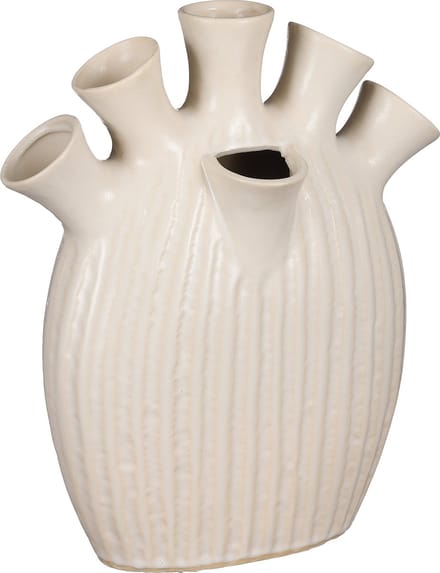 Mica Decorations Saul Tulpenvaas - L26 x B14 x H30,5 cm - Creme