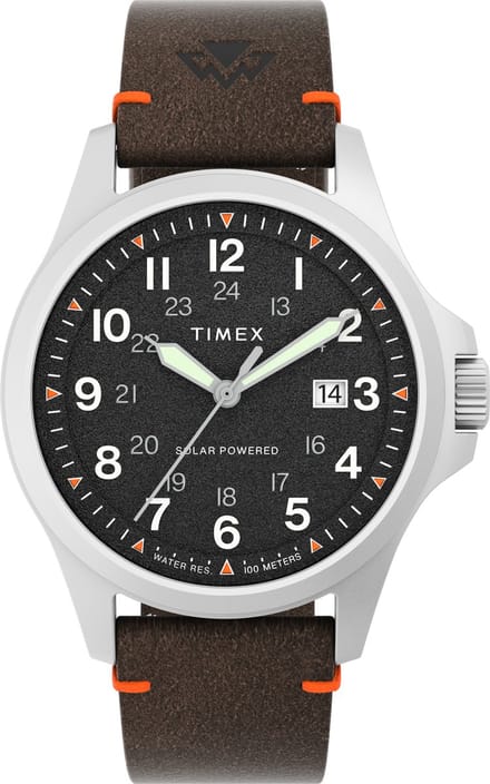 Timex Field Post Solar TW2V64100 Horloge - Leer - Bruin - Ø 40 mm