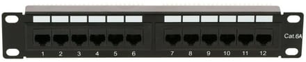 DSIT 10 inch CAT6a UTP patchpaneel - 12 poorts