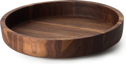 Continenta Ronde Schaal in Massief Notelaar 25xH4,8cm