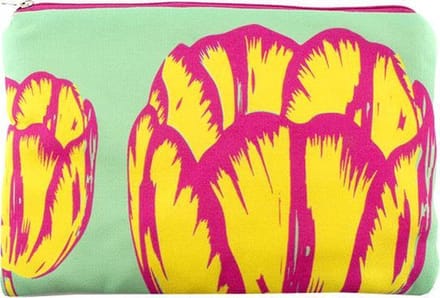 Lanzfeld - Make-up tasje - Etui - Tulp Pop-Art Groen
