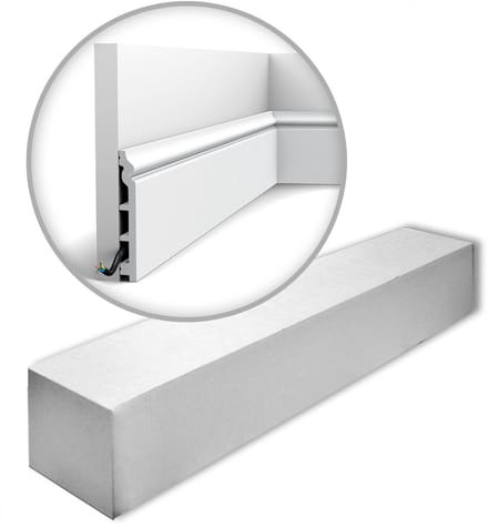 Orac Decor SX118-RAL9003-box LUXXUS CONTOUR 1 doos 14 stukken Plint 28 m