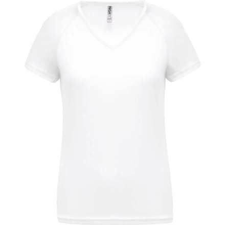 PROACT® Dames sport-t-shirt V-hals PA477 - White - S