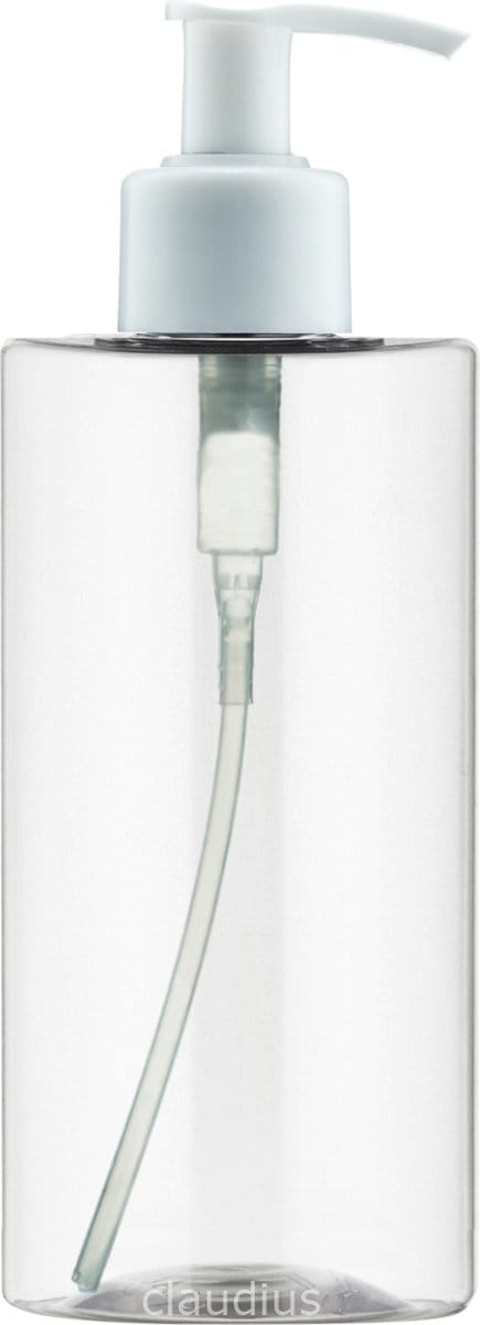 Lege Plastic Fles 500 ml PET - Transparant - met witte pomp - set van 10 stuks - navulbaar - leeg