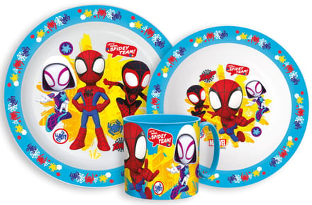 Spiderman Spidey Ontbijtset - Lunchset - Dinerset - Bord, Schaal en Beker 265ml