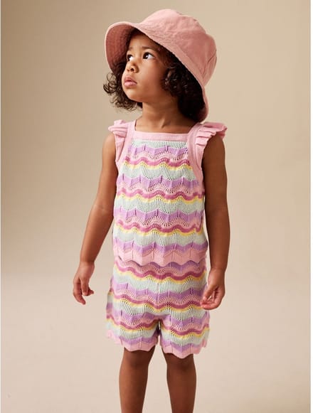 Next - Meisjes - Set van gebreide top en short - Roze