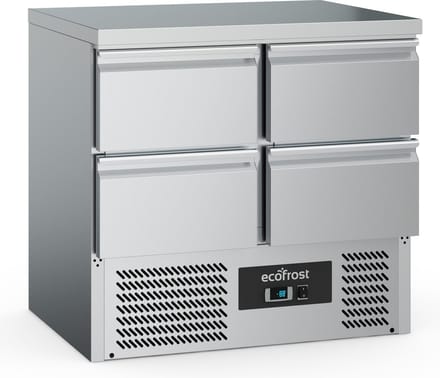 Ecofrost Koelwerkbank - 220L - 4 Laden - +2°C/+8°C - Statisch + Ventilator - 900x700x876mm