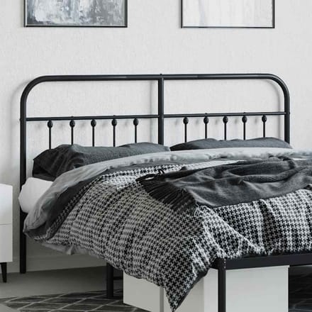 vidaXL - Vervangend - hoofdbord - metaal - zwart - 160 - cm