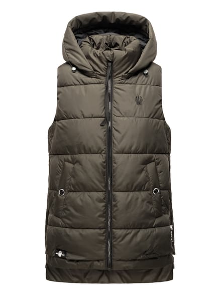 Marikoo dames gewatteerd vest – Zarinaa, licht met afneembare capuchon