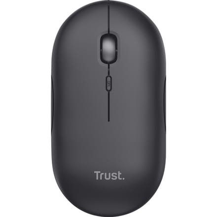 Trust Puck - Draadlloze Muis - Ultra dun - Oplaadbaar - USB-ontvanger - Zwart