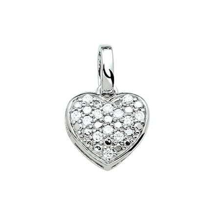 hanger hart zirkonia zilver gerhodineerd