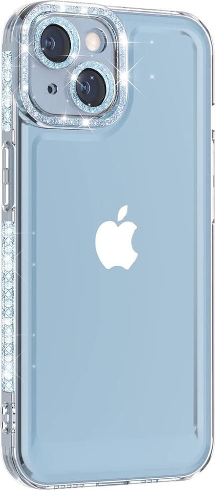Diamond Space Telefoonhoesje met Camera Bescherming voor iPhone 14 Plus - FuturiQ - Transparant