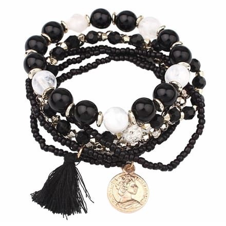 Fako Bijoux® - Armband - Summer - Zwart