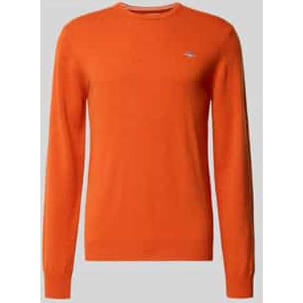 Gebreide pullover van zuivere lamswol met ribboorden