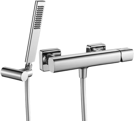 Laveo Tores - Douchekraan - Wandmontage - Met Natset - Chromen Afwerking