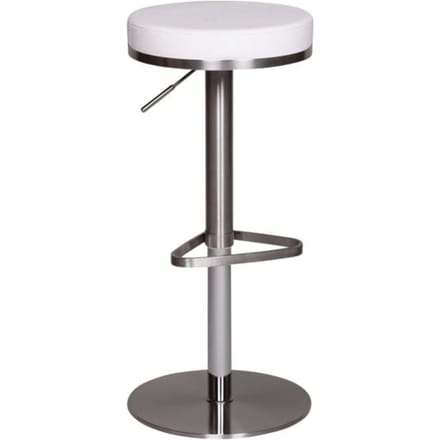 Barkruk wit roestvrij staal 82 cm - WL1.294