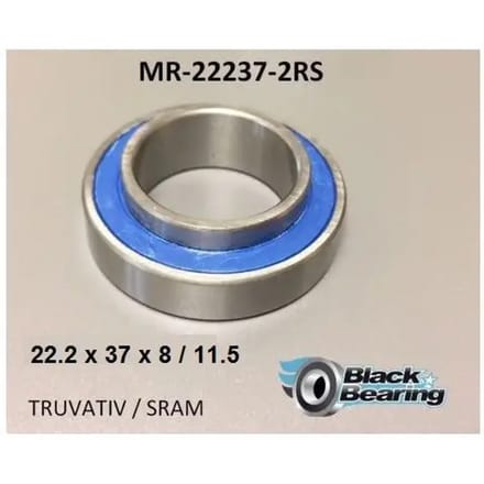 Lager met verlengde binnenring Black Bearing 22,2 x 37 x 8 / 11,5 mm