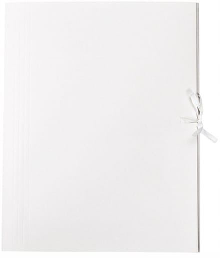Barbara LUX A4 Kartonnen Map met Lint - Wit, 250 g/m²