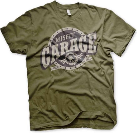 Misfit Garage Heren Tshirt -S- Piston Sign Groen