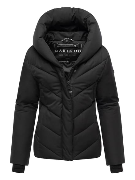 Marikoo dames gewatteerde winterjas Nadiraa met 2-in-1 design & capuchon