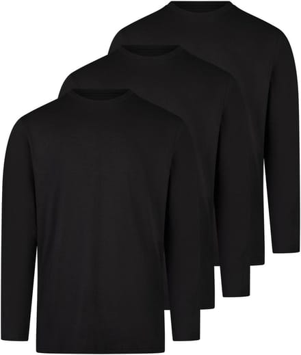 RAGMAN Heren longsleeve 3 pack Basic