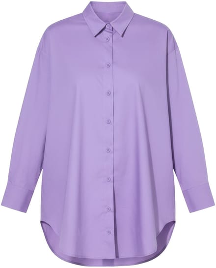 Studio Untold - Dames - Blouse oversized knoopsluiting op de achterkant - Purper - Maat 54+