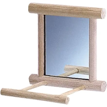 Houten spiegel vogelkooiaccessoire Nobby Pet