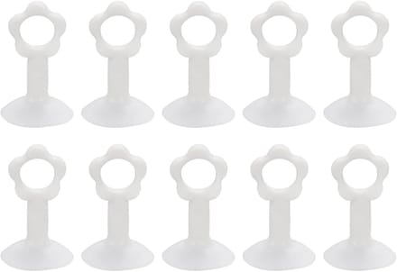Deurstoppers - Wandbeschermers Zuignap - Deuren Beschermen - Ponsvrij - 10 stuks - Wit