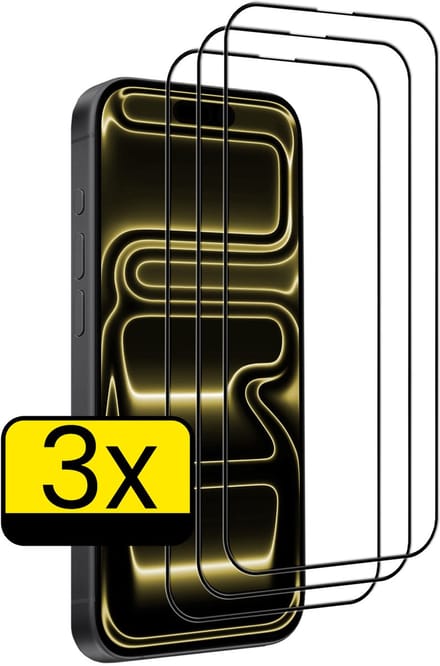 Screenprotector - Geschikt voor Apple iPhone 17 Pro Max - 3 Stuks - Full Cover - Beschermglas - Gehard Glas - Tempered Glass - Screen Protector