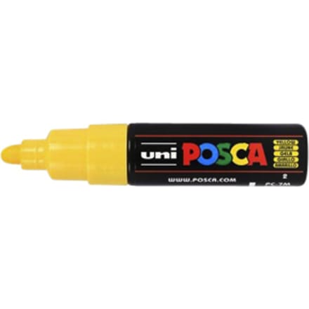 Posca marker met conische punt schrijfdikte breed geel