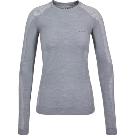 FALKE Wool-Tech Light warme en koude temperatur wol functioneel materiaal Top van onderlaag dames grijs - maat L