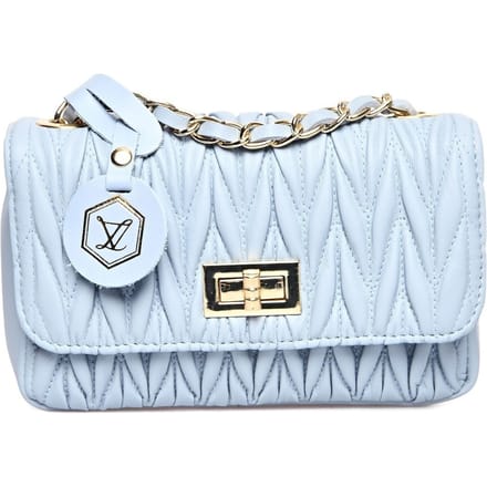 Luisa Vannini Turquoise Rundleer Tas
