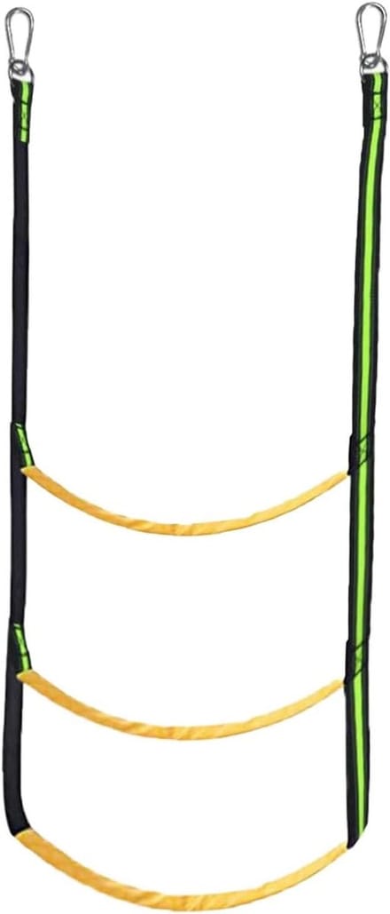 Touwladders Boot - Veilig Instappen - Watersport Accessoire - Inklapbaar Ontwerp - 98x40 cm - Fluorescerend Groen