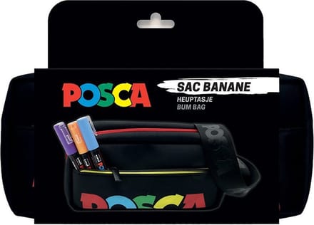Posca heuptas - draagbare etui - ritssluiting - Ovaal