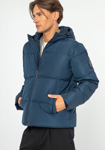 Wittchen Heren Monogram Gewatteerde Jas Marineblauw Polyester