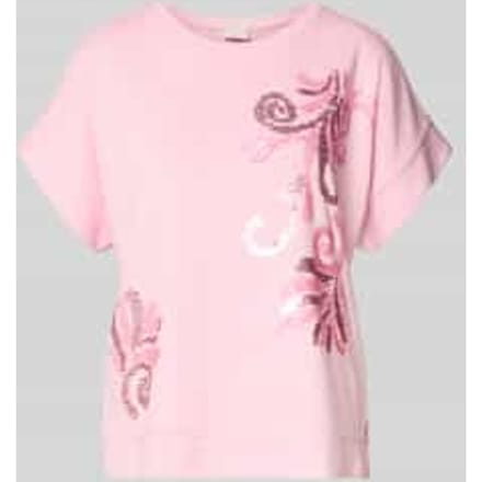 T-shirt van viscosemix met pailletten