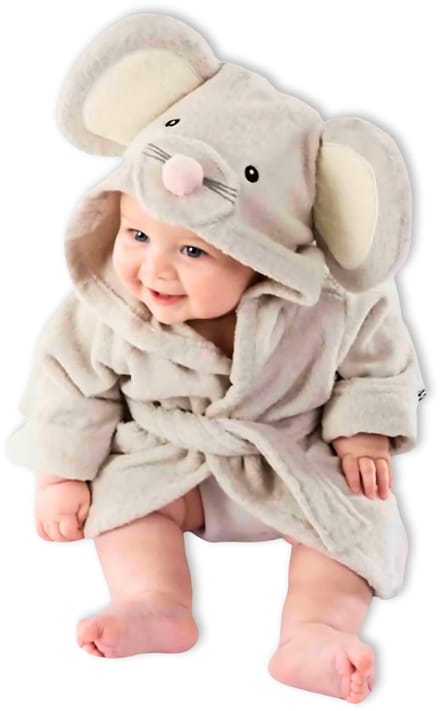 Baby Badjas - Grijs - van 0 tot 12 maanden