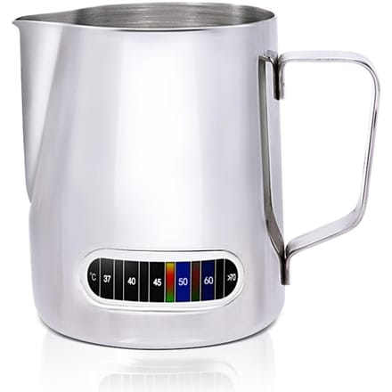 12/20oz melkopschuimkan met temperatuurweergave Roestvrijstalen melkopschuimer kanbeker 600ml