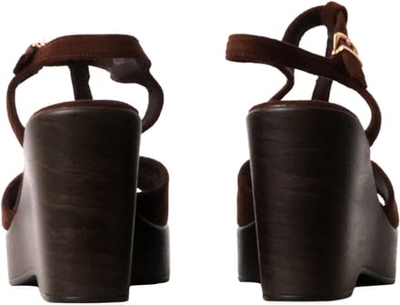 Sandalen met sleehak en bandje van R and Be