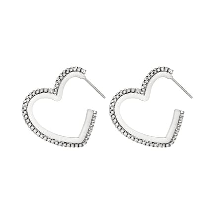 Yehwang Oorring Hart Ketting Zilver 289418-118