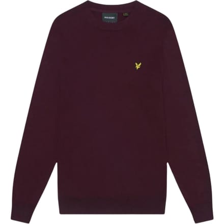 Lyle & Scott rijke bordeauxrode pull-over trui met ronde hals