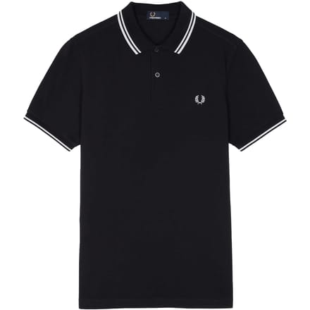Fred Perry Polo Navy White - Maat L - Heren