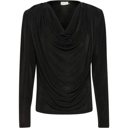 Kaffe KAgina Jersey Dames Blouse -Black Deep