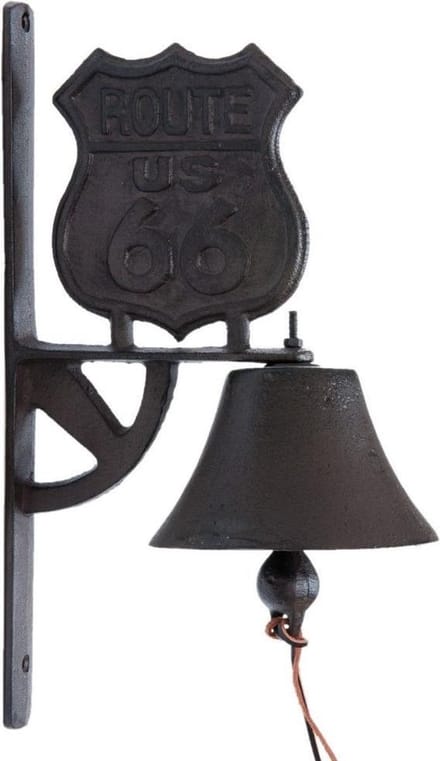 BMPdesign Gietijzeren deurbel Route 66 (bruin)