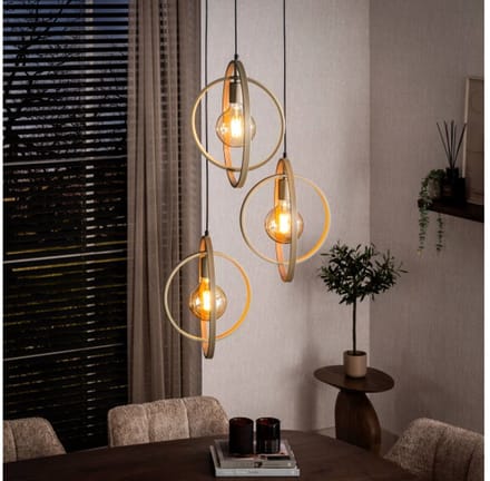Hanglamp Turn Around getrapt 3L - Beige - 40x40x150 cm
