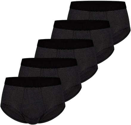 ESGE Heren Slip met voorsluiting 5 pack - Fijnrib Ringel