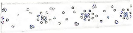 Rojafit Elastische Cult "Flower Power" Haarband 5 cm. Breed - Pailletten Wit
