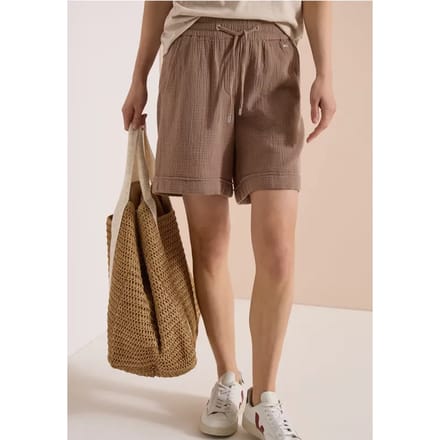 Straight Legs shorts van mousseline