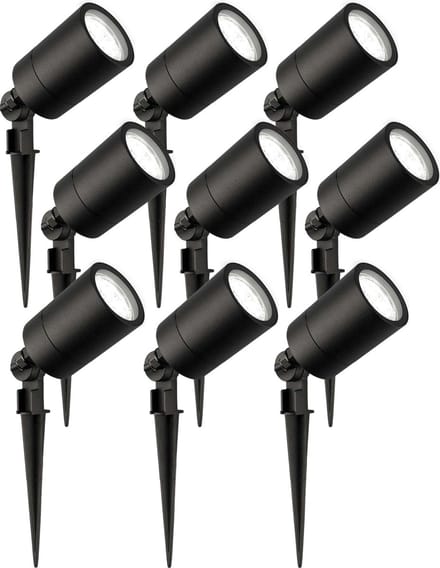 Ledvion - 9X LED Prikspots - 6500K - Zwart - 3W - IP65